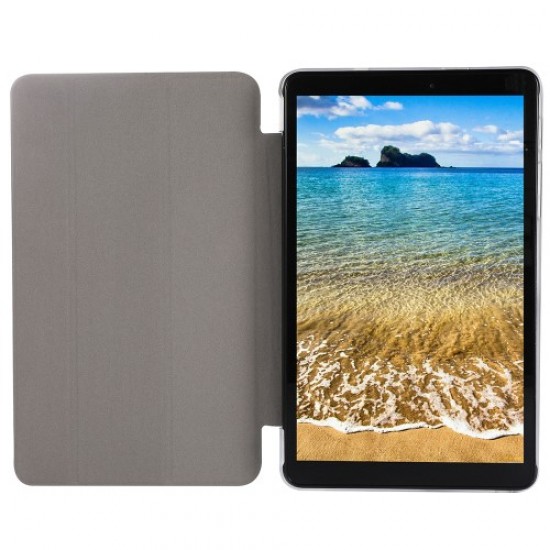 Silk Texture Tri-fold Stand Leather Case for Samsung Galaxy Tab A 8.0 Wi-Fi (2019) T290/ LTE T295 - Dark Blue Samsung Cases Mobile Tablet