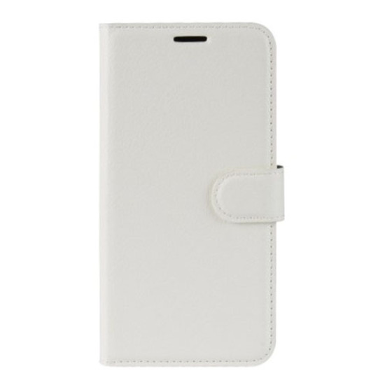 Litchi Skin Wallet Leather Stand Case for Samsung Galaxy A80/A90 - White Samsung Cases Mobile