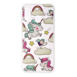 Θήκη Σιλικόνης TPU για Samsung Galaxy A40 - Συννεφάκια και Μονοκεράκια