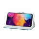Crocodile Skin Glittery Powder Splicing Wallet Leather Case for Samsung Galaxy A40 - Blue Samsung Cases Mobile
