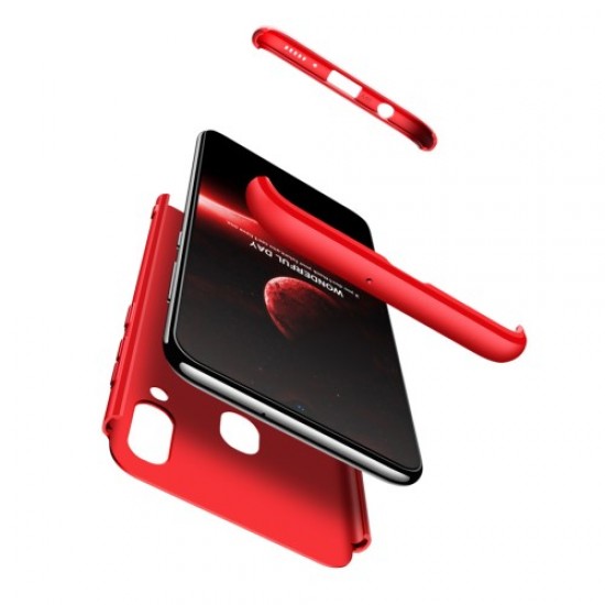 GKK Detachable 3-Piece Matte Hard PC Case for Samsung Galaxy A40 - Red Samsung Cases Mobile