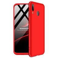 GKK Detachable 3-Piece Matte Hard Phone Case for Samsung Galaxy M20 - Red