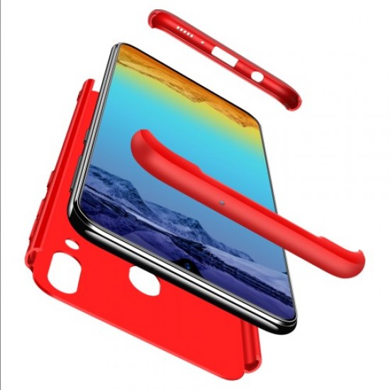 GKK Detachable 3-Piece Matte Hard Phone Case for Samsung Galaxy M20 - Red Samsung Cases Mobile