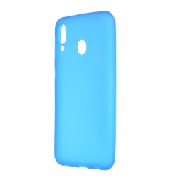 Double Sided Matte TPU Protection Cover Case for Samsung Galaxy M20 - Blue