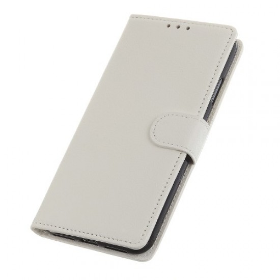 Litchi Skin Wallet Leather Stand Case for iPhone 11 Pro Max 6.5 inch (2019) - White Apple Cases Mobile