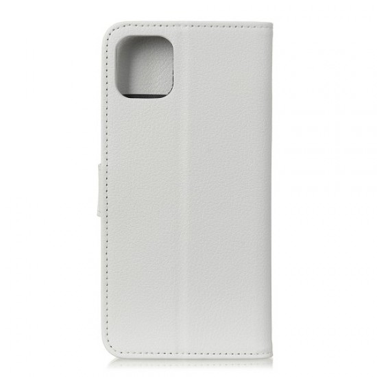 Litchi Skin Wallet Leather Stand Case for iPhone 11 Pro 5.8 inch (2019) - White Apple Cases Mobile