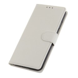 Δερμάτινη Θήκη Πορτοφόλι με Βάση Στήριξης για Nokia 4.2 - Λευκό