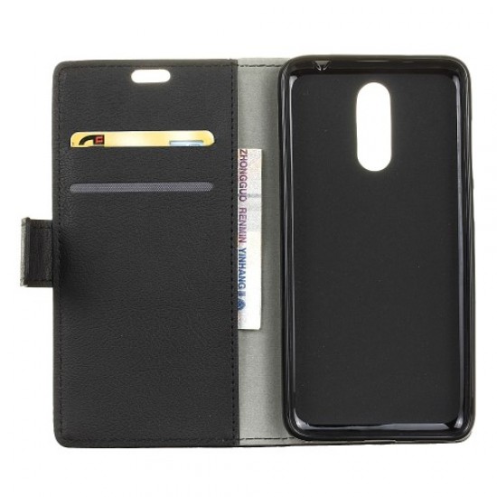 Wallet Stand Leather Mobile Phone Case for OnePlus 7 Pro - Black OnePlus Mobile Cases