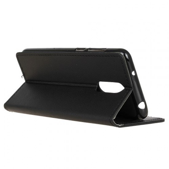 Wallet Stand Leather Mobile Phone Case for OnePlus 7 Pro - Black OnePlus Mobile Cases