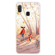 Pattern Printing TPU Case for Samsung Galaxy A20e - Happy Running