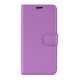 Litchi Skin Wallet Leather Stand Case for Alcatel 3L (2019) - Purple Alcatel Cases Mobile