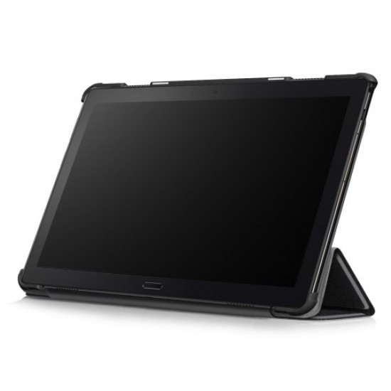 PU Leather Tri-fold Stand Smart Tablet Protection Shell for Lenovo Tab P10 TB-X705F - Black Lenovo Cases Mobile Tablet