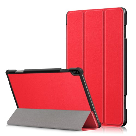 PU Leather Tri-fold Stand Smart Tablet Protection Case for Lenovo Tab P10 TB-X705F - Red Lenovo Cases Mobile Tablet
