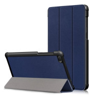 Tri-fold Stand PU Leather Tablet Casing for Lenovo Tab E7 TB-7104F - Dark Blue