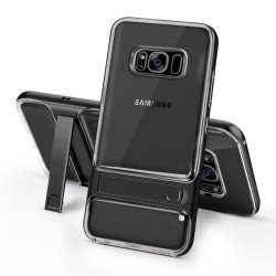 ELEGANCE Hybrid TPU + PC Kickstand Mobile Casing for Samsung Galaxy S8 G950 - Black