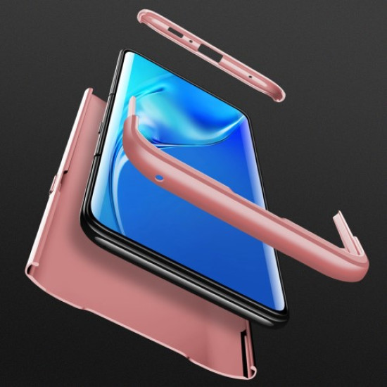 GKK Detachable 3-Piece Matte Hard PC Protection Phone Case for Samsung Galaxy A80/A90 - Rose Gold Samsung Cases Mobile