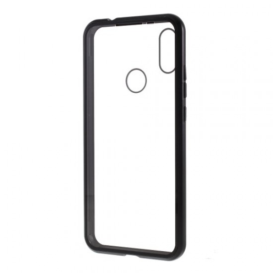 Μεταλλική Μαγνητική Θήκη 360 μοιρών (Detachable Metal Frame) με Τζαμάκι Προστασίας Οθόνης για Xiaomi Redmi Note 7 / Note 7 Pro - Μαύρο XIAOMI Θήκες Κινητών
