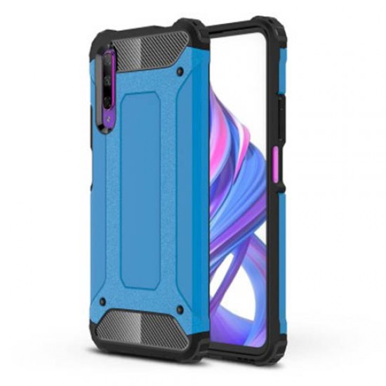 Tough Armor Υβριδική Θήκη Σιλικόνης TPU σε Συνδυαμό με Πλαστικό για Huawei Honor 9X / P Smart Pro 2019 (χωρίς δακτυλικό αποτύπωμα) - Μπλε Huawei Θήκες Κινητών