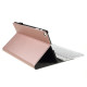 For Samsung Galaxy Tab A 10.1 (2019) T510/T515 Magnetic Detachable Bluetooth Keyboard + PU Leather Fine Sheep Lines Tablet Case 2-in-1 - Rose Gold Samsung Cases Mobile Tablet