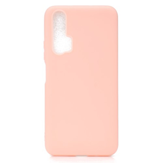 Anti-fingerprint Solid Color Matte TPU Phone Shell for Huawei Honor 20 Pro - Pink Huawei Cases Mobile