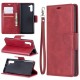 PU Leather Phone Wallet Stand Cover Case for Samsung Galaxy Note 10/Note 10 5G - Red Samsung Cases Mobile