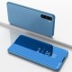 View Window Plated Mirror Surface Leather Stand Case for Samsung Galaxy Note 10 / Note 10 5G - Baby Blue Samsung Cases Mobile
