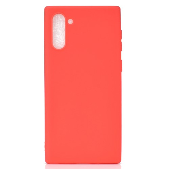 Solid Color Soft Frosted TPU Case for Samsung Galaxy Note 10/Note 10 5G - Red Samsung Cases Mobile