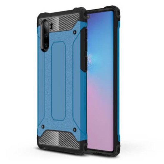 Armor Guard Plastic + TPU Hybrid Phone Cover Casing for Samsung Galaxy Note 10 / Note 10 5G - Baby Blue Samsung Cases Mobile