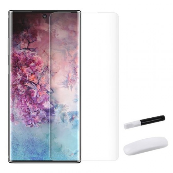 3D Full Glue UV Liquid Tempered Glass Screen Protector Film + UV Lamp for Galaxy Note 10/Note 10 5G Samsung Screen Protectors