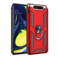 Hybrid PC TPU Kickstand Armor Phone Shell for Samsung Galaxy A80/A90 - Red