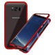 Detachable Magnetic Metal Frame + Tempered Glass Back Cell Phone Case for Samsung Galaxy S8+ SM-G955 - Red Samsung Cases Mobile
