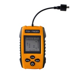 0.7-100M Depth 200KHz Sonar Sounder Alarm Transducer ABS Συσκευή Έυρεσης Ψαριών