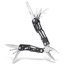 Stainless Steel Folding Multifunctional Pliers with Knife File - Black Stainless Steel Folding Multifunctional Pliers with Knife File - Black