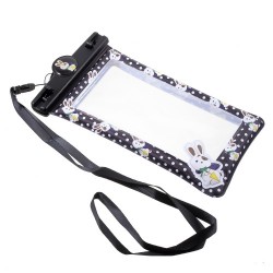 Cartoon Pattern Universal Waterproof Bag Case for 6-inch Smartphone - Black Cartoon Pattern Universal Waterproof Bag Case for 6-inch Smartphone - Black