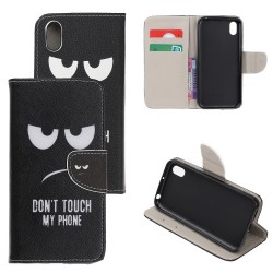 Δερμάτινη Θήκη Πορτοφόλι με Βάση Στήριξης για Huawei Y5 (2019) / Honor 8S - Do not Touch My Phone