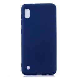 Solid Color Candy TPU Case for Samsung Galaxy A10 - Dark Blue