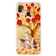 Pattern Printing TPU Case for Samsung Galaxy A20e - Reindeer and Tree
