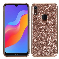 Σκληρή Θήκη με Γκλίτερ για Huawei Y6 Pro (2019) / Honor 8A - Ροζέ Χρυσαφί