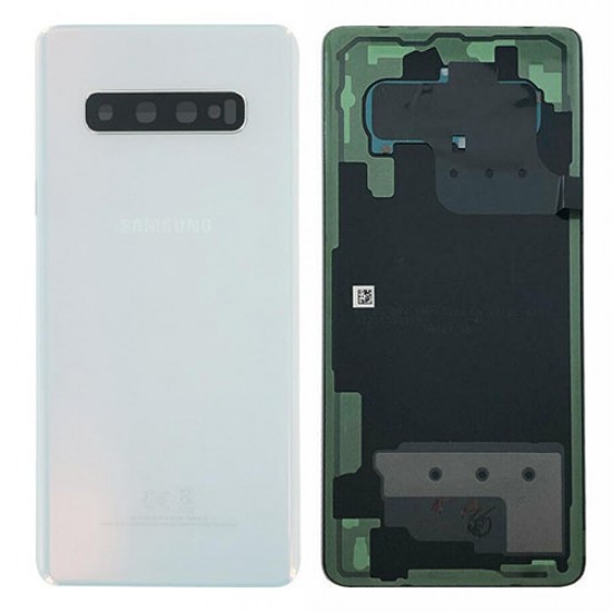 Original Battery Cover for Samsung Galaxy S10 Plus SM-G975F - White (GH82-18406F) Samsung Parts