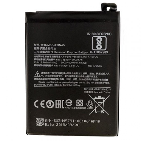 Battery BN45 for Xiaomi Redmi Note 5 3900 mAh, Li-ion, 4.40V Bulk XIAOMI Parts