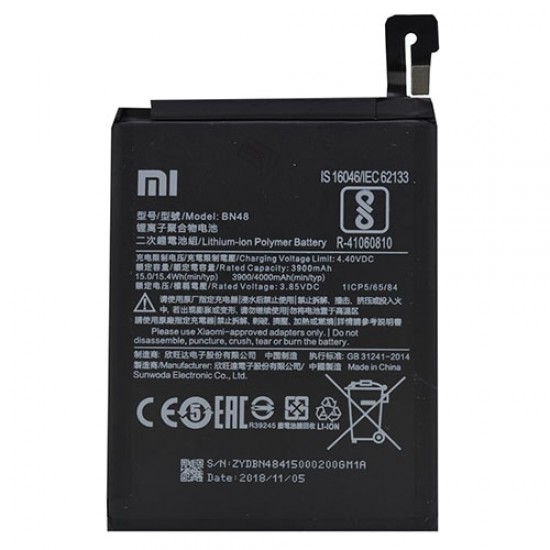 Battery BN48 for Xiaomi Redmi Note 6 Pro 4,40V 3900mAh XIAOMI Parts