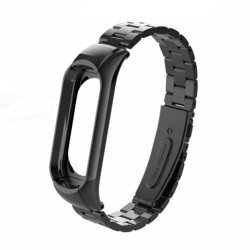 Μεταλλικό Μπρασελέ για Xiaomi Mi Band 3 - Μαύρο