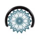 NXE Mandala Series Rhinestone Decorated Mobile Phone Finger Grip Expanding Stand for iPhone Samsung Smartphone - Cyan Holders & Docks