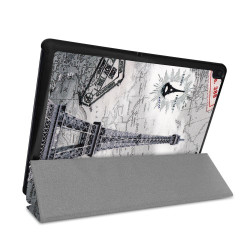 Δερμάτινη Θήκη Βιβλίο Tri-Fold με Βάση Στήριξης για Lenovo Tab E10 TB-X104F - Πύργος του Άιφελ