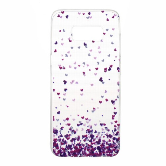 Pattern Printing TPU Ultra-thin Back Case for Samsung Galaxy S8 - Colorful Hearts Samsung Cases Mobile