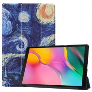 Pattern Printing Tri-fold Stand Leather Smart Case for Samsung Galaxy Tab A 10.1 (2019) SM-T515 - Oil Painting