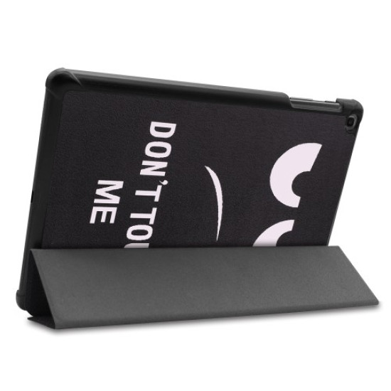 Pattern Printing Tri-fold Stand Leather Smart Case for Samsung Galaxy Tab A 10.1 (2019) SM-T515 - Do not Touch Me Samsung Cases Mobile Tablet
