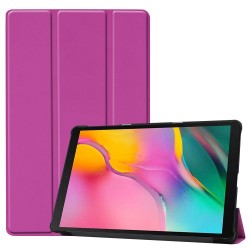 Tri-fold Stand PU Leather Auto wake/sleep Case for Samsung Galaxy TAB A 10.1 2019 SM-T510/SM-T515 - Purple Tri-fold Stand PU Leather Auto wake/sleep Case for Samsung Galaxy TAB A 10.1 2019 SM-T510/SM-T515 - Purple