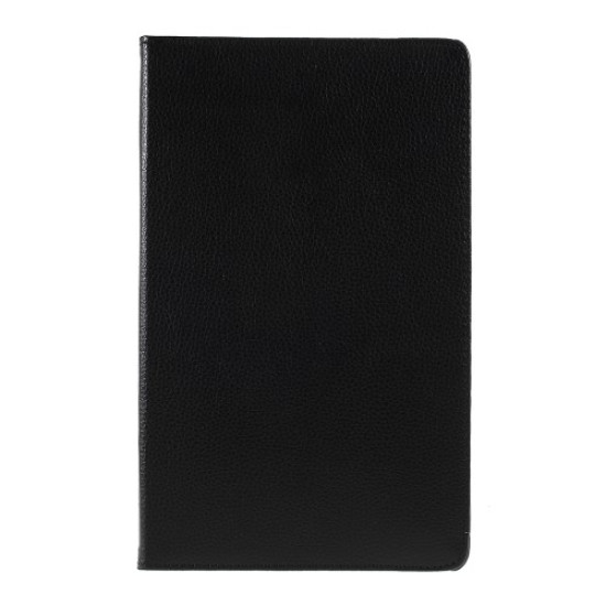 For Samsung Galaxy TAB A 10.1 (2019) SM-T510/SM-T515 Litchi Texture Leather Protection Tablet Cover [with 360 Degree Rotary Stand] - Black Samsung Cases Mobile Tablet
