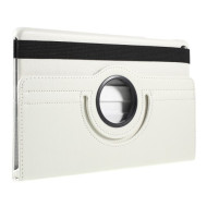 For Samsung Galaxy TAB A 10.1 (2019) SM-T510/SM-T515 Litchi Texture Leather Protection Tablet Cover [with 360 Degree Rotary Stand] - White